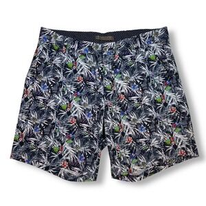 EUC Robert Graham Floral Print‎ Hybrid Swim Shorts Classic Fit Casual Mens 34